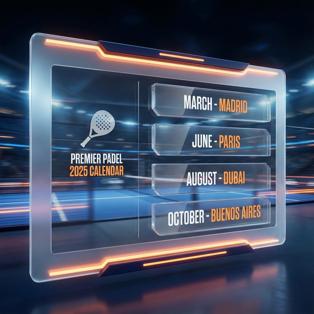 Calendrier Officiel Premier Padel 2025 : Toutes les dates